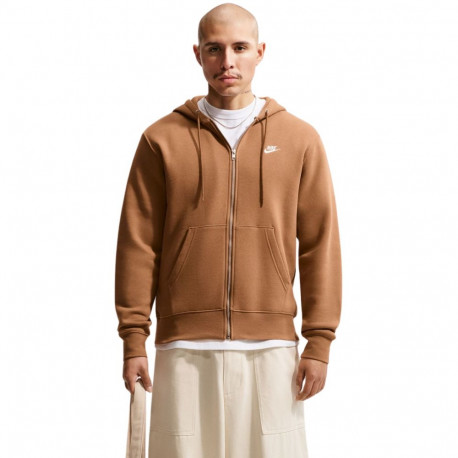 Bluza męska Nike Club BB FZ Hoodie jasny brąz FN3861 270  L