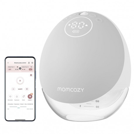Health & Personal Care - Momcozy M9 Breast Pump, 15 Intensity Levels, USB Charging, Gray