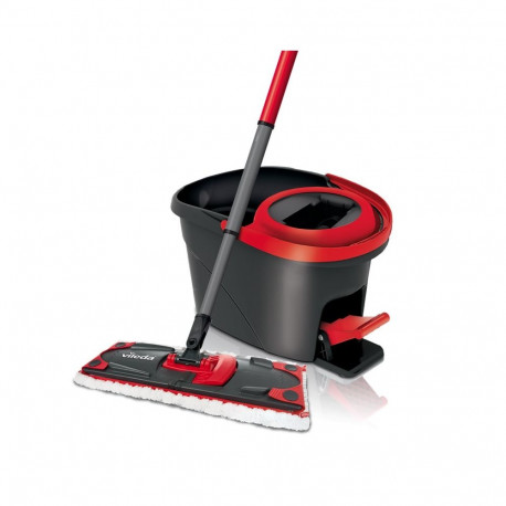 Vileda mop 140827 polüamiid, polüester, polüpropüleen (PP), termoplastne polümeer, must, punane