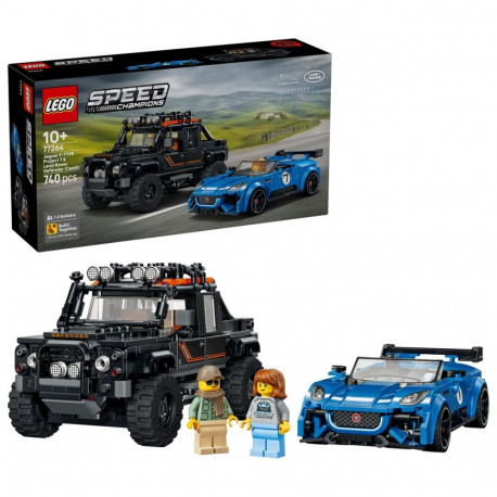 LEGO SPEED CHAMPIONS 77264 Jaguar F-TYPE Project 7 & Land Rover Defender Classic