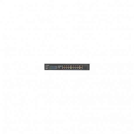 LANBERG RSFE-16P-2C-250 lüliti 16x 100Mb PoE+/2x combo gigabit 250W haldamata