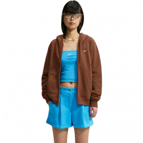 Bluza damska Nike Studio Fleece Medium Weight jasny brąz IM8504 259 S