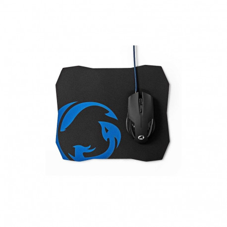 Nedis GMMP110BK Gaming Mouse And Mouse Pad Set- With cord