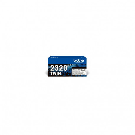 BROTHER TN2320 TWIN-PACK BLACK TONERS (BK = 2,600 PAGES/CARTRIDGE)