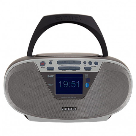 AIWA boombox sistema ar bluetooth un TFT-LCD displeju  peleks BBTU-500DAB/SL (8435256898453)