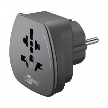 Goobay reisivooluadapter maailmast Euroopasse, must