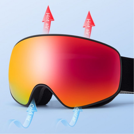 Qunature Qunature Black Ski Goggles Kids (Size M/L) - Black