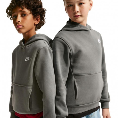 Bluza dla dzieci Nike Sportswear Club Fleece szara FD3000 289 S