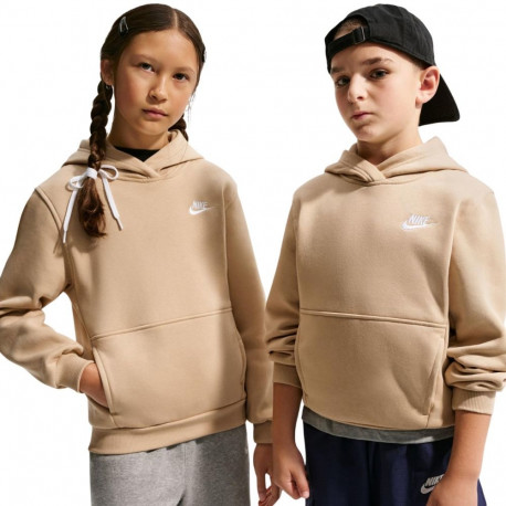 Bluza dla dzieci Nike Sportswear Club Fleece beżowa FD3000 286 S