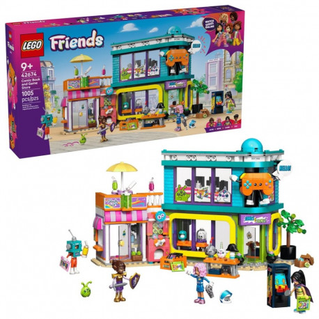 Toy Set - LEGO FRIENDS 42674 Comic Book And Game Store 1005 Pcs, 4 Minifigures