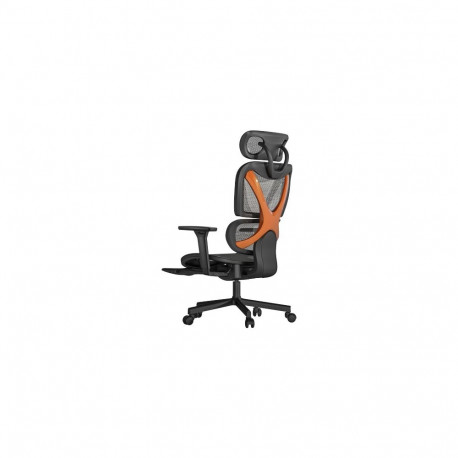 Premium Office Chair - LUMIVIDA Adjustable Headrest, Back Support, 3D Armrests, Footrest Black