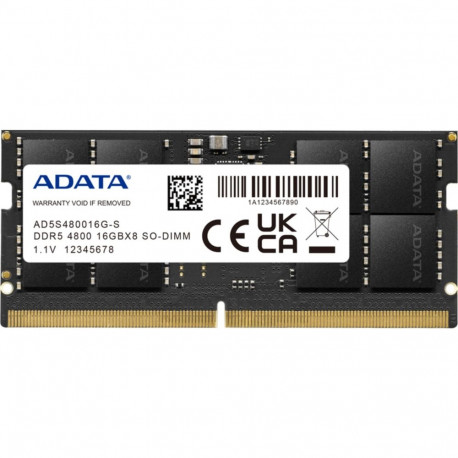 Premier mälumoodul SO-DIMM AD5S480016G-S 16GB DDR5-4800 ECC, must