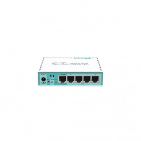 Mikrotik RB750GR3 gigabit ethernet ruuter türkiissinine, valge
