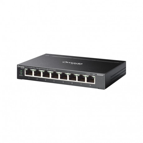 TP-Link võrgulüliti Omada ES208GP hallatav L2 Gigabit Ethernet (10/100/1000) PoE DIN-liistule, must