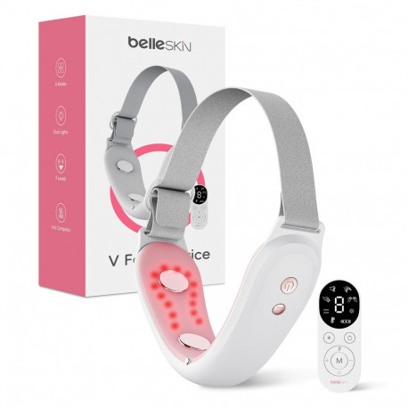 Belleskin by MAXGROOM M-170 EMS LED Face and Chin Massager - White