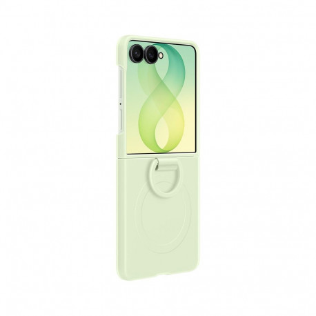 Samsung Silicone Ring Magnet Cover for Samsung Galaxy Z Flip 8 with MagSafe Compatible Ring - Green