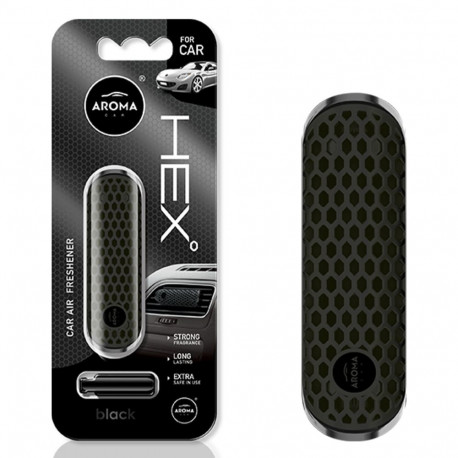 Odświeżacz powietrza aroma fancy shapes polymer hex black