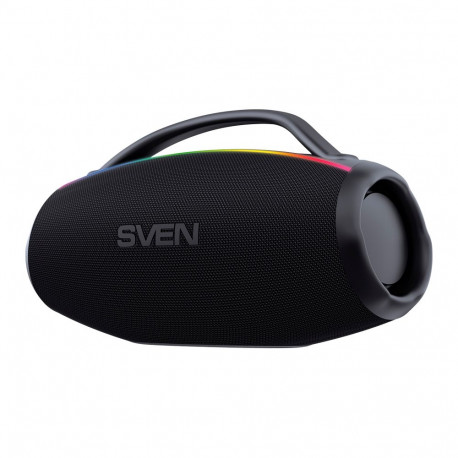 Portable speaker SVEN PS-399, black, power output 50+2x25W (RMS), Auracast, Waterproof (IPx5), TWS, 