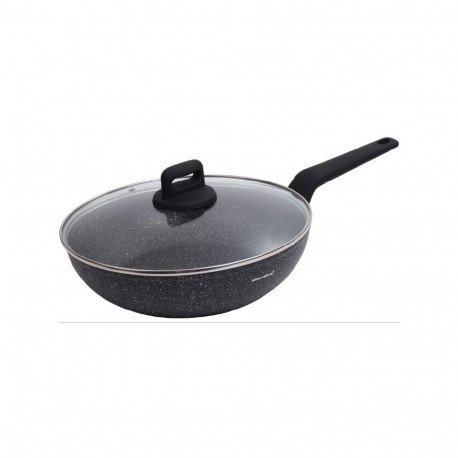 Patelnia z pokrywką, kolor czarny-marmurek, śr.28cm klausberg