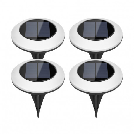 Lampa solarna ogrodowa wbijana gruntowa- komplet 4 sztuk