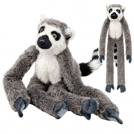 Plüüšmänguasi lemur 50cm takjakinnitusega riputuskäppadega