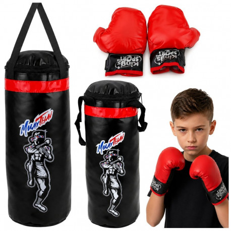 Poksikoti treeningkomplekt lastele kinnastega Muay Thai 40x14cm S
