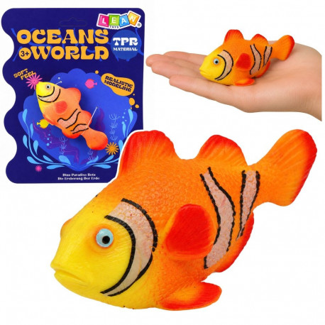 Ryba Gumowa Błazenek Figurka Rozciągliwa Realistyczna Ryba Oceaniczna 10cm
