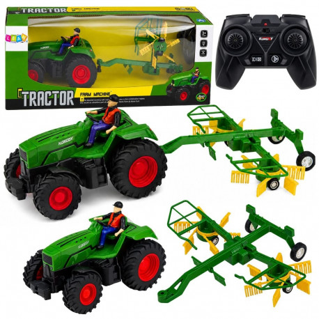 Traktor Rolniczy ze Zgrabiarką Rolnikiem Zdalnie Sterowany RC Światła 1:24