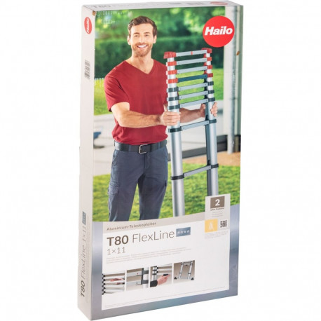 Hailo redel T80 FlexLine 11-astmeline