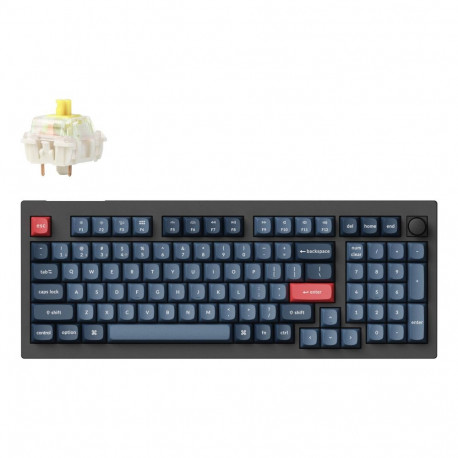 Keyboard - Keychron V5 Max Wireless Mechanical Hot-Swappable Gateron Jupiter Switches PBT Yellow