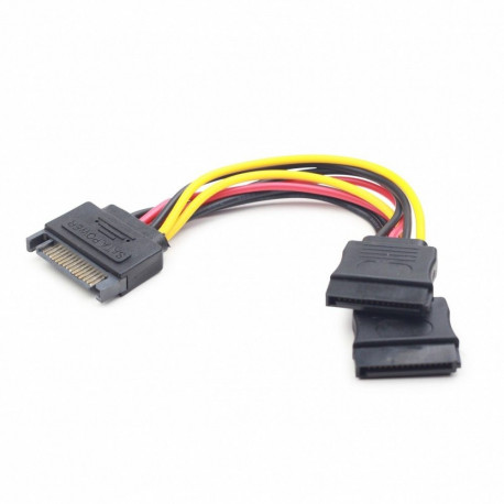 Cable SATA (M)-> 2x SATA (F) 15cm