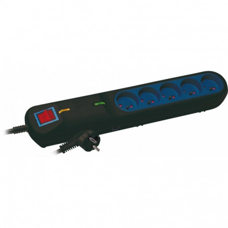 LF-2005 Surge Protector Power Strip, 3 Outlets, 5 m, black