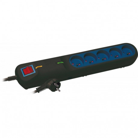 LF 2001A Surge Protector Power Strip, 3 Outlets, 3 m, black