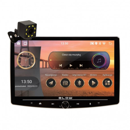 BLOW autoradio CP01 1DIN 10" Android WiFi GPS CARPLAY pööratav