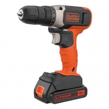 Black & Decker elektripuur BCD001C1-QW võtmevaba padruniga, must, punane