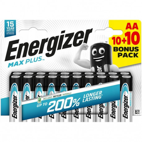 Battery - Energizer Max Plus AA LR6 20 Pcs