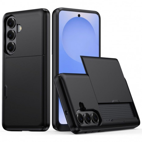 AMORUS Samsung Galaxy A37 5G Case with Sliding Card Holder - Black
