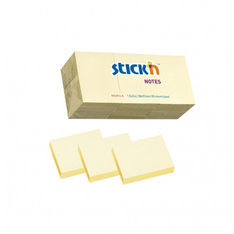 Note paper 38x51mm  StickN  12х100  yellow