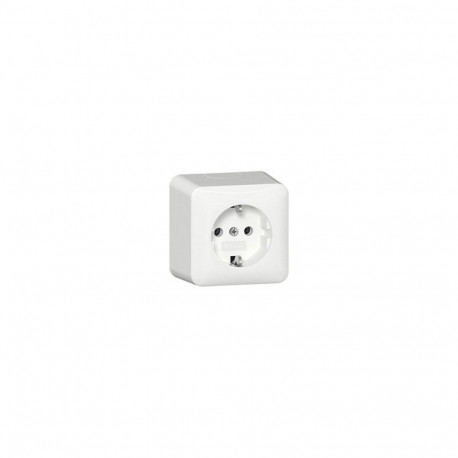 "GIRA 444013 SCHUKO-Steckdose + Montagepl. AP Reinweiß"