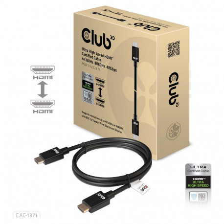 Club3D HDMI-kaabel A->A 2.1 ultrakiire 10K HDR 1m jaemüügipakendis