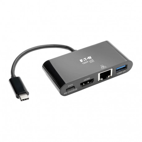 "Eaton Tripp Lite Series USB-C Multiport Adapter - 4K HDMI, USB-A Port, GbE, 60W PD Charging, HDCP, 