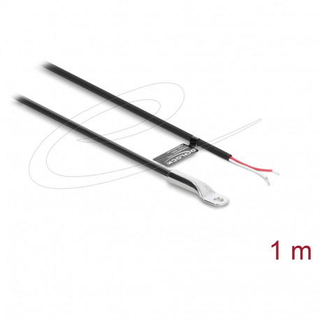 "Delock Temperaturfühler-Kabel M4 mit 2 x offenen Kabelenden PVC rund B25/85 3977K 1 m"