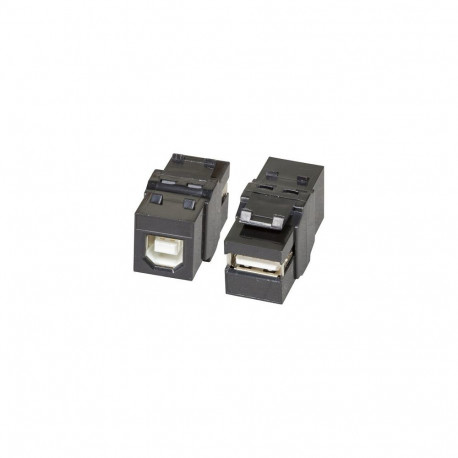 "EFB USB2.0 Snap-In Adapter schwarz A Buchse /B Buchse"