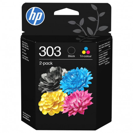 HP tindikassetid 303 2-pakk originaalsed 4ml 200Seiten 165Seiten, must ja kolmevärviline (tsüaan, ma