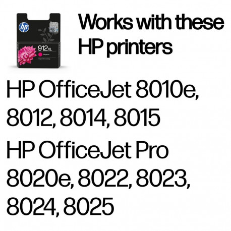 "HP 912XL High Yield Magenta Original Ink Cartridge Magenta 9ml 700Seiten"