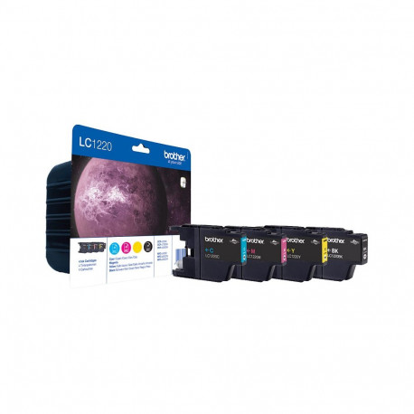Brother LC1220VALBP, must, tsüaan, magenta, kollane