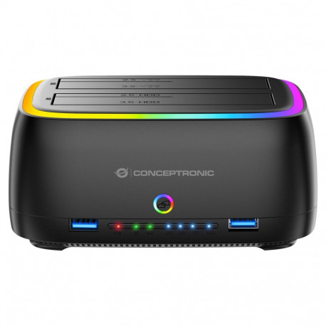 "CONCEPTRONIC Festplattengehäuse 2.5/3.5""HDD/SSD 2xUSB-A sw"