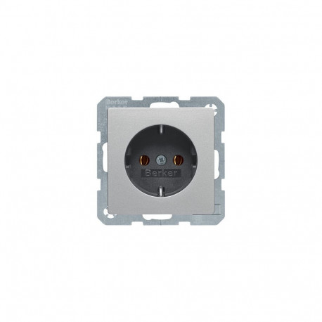 Berker pistikupesa SCHUKO 47436084 Q.1/Q.3, alumiinium-samet