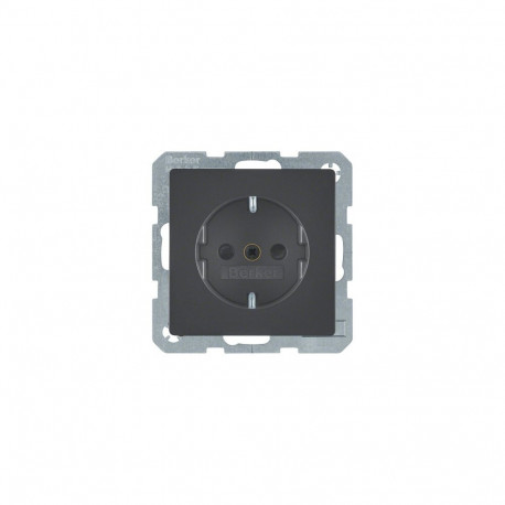 "Berker 47236086 Steckdose SCHUKO Q.1/Q.3 anthrazit, samt"