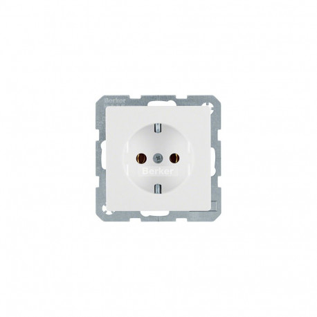 "Berker 41436089 SCHUKO-Steckdose polarweiss samt"